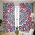 Pastel Mandala Bohemian Pattern Print Dimout Pencil Pleat Curtains