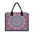 Pastel Mandala Bohemian Pattern Print Canvas Tote Bag
