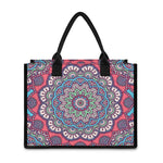 Pastel Mandala Bohemian Pattern Print Canvas Tote Bag