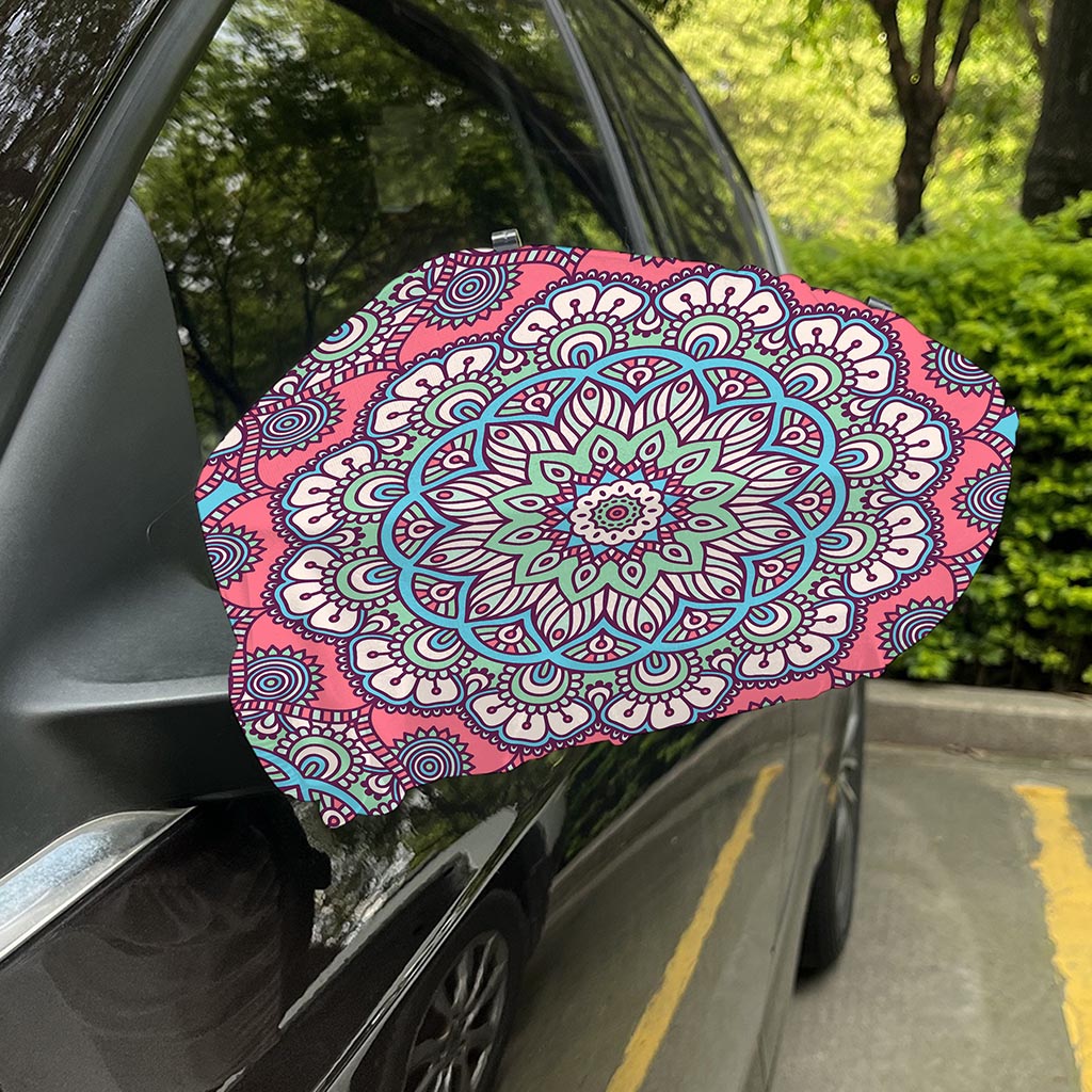 Pastel Mandala Bohemian Pattern Print Car Side Mirror Covers