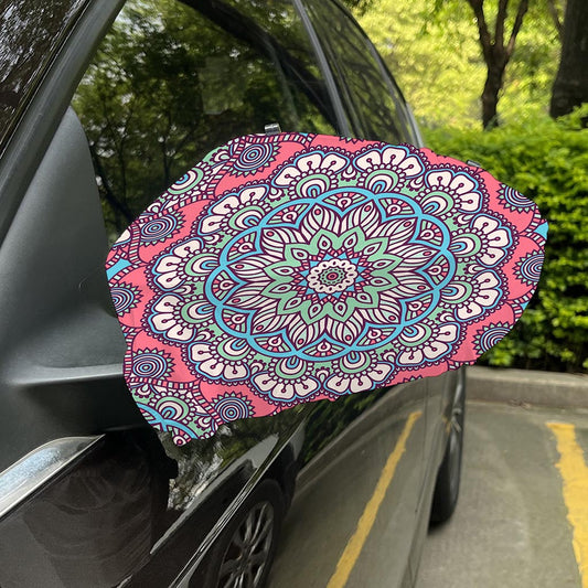 Pastel Mandala Bohemian Pattern Print Car Side Mirror Covers