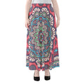 Pastel Mandala Bohemian Pattern Print Chiffon Maxi Skirt