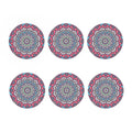Pastel Mandala Bohemian Pattern Print Coaster Set