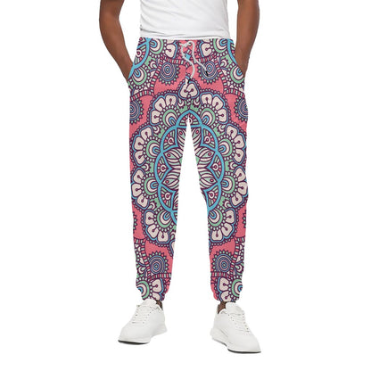 Pastel Mandala Bohemian Pattern Print Cotton Pants