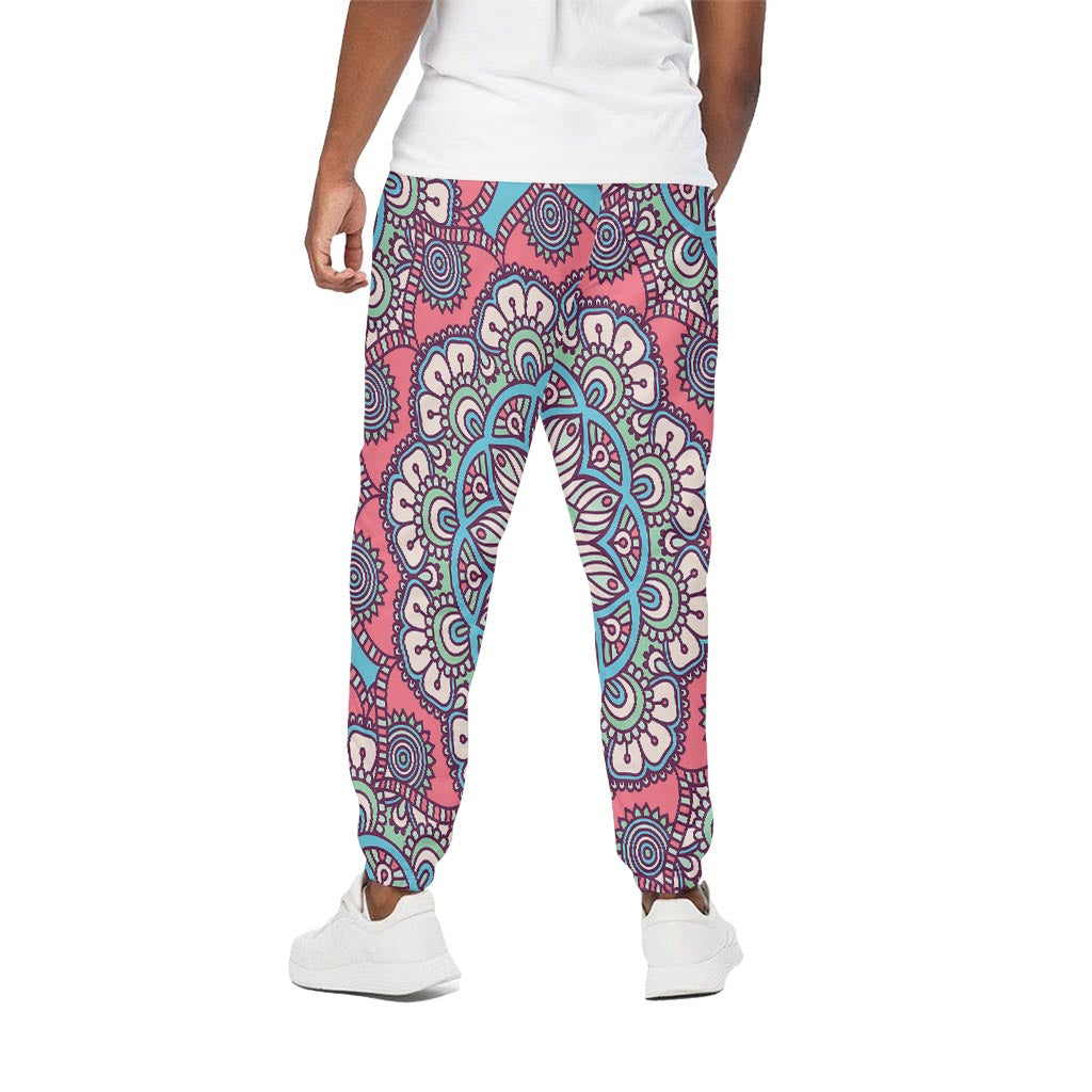 Pastel Mandala Bohemian Pattern Print Cotton Pants