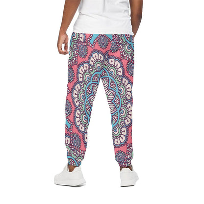 Pastel Mandala Bohemian Pattern Print Cotton Pants