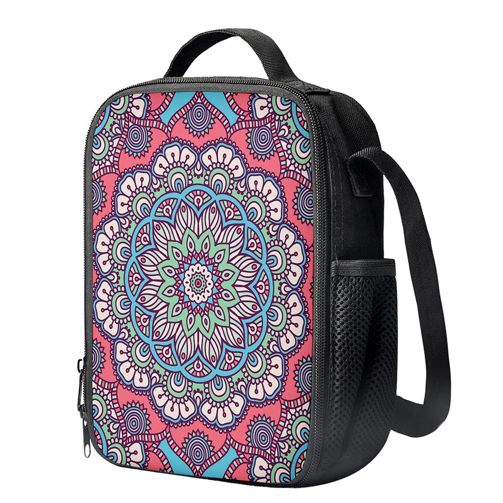 Pastel Mandala Bohemian Pattern Print Crossbody Lunch Bag