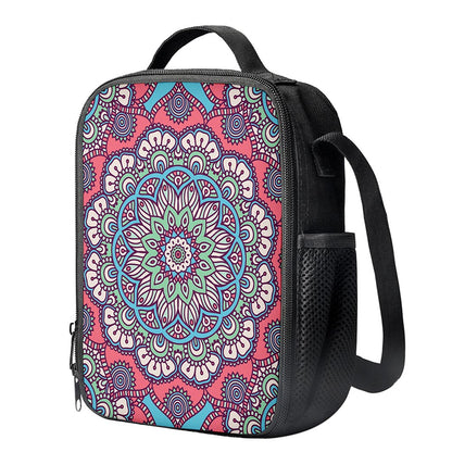 Pastel Mandala Bohemian Pattern Print Crossbody Lunch Bag