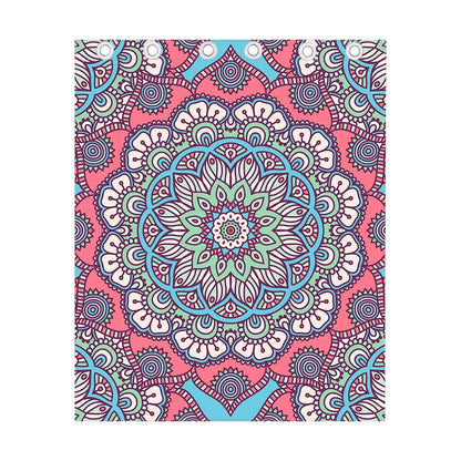 Pastel Mandala Bohemian Pattern Print Curtain