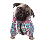 Pastel Mandala Bohemian Pattern Print Dog Zip Up Hoodie