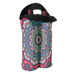 Pastel Mandala Bohemian Pattern Print Double Neoprene Wine Tote