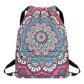 Pastel Mandala Bohemian Pattern Print Drawstring Backpack