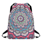 Pastel Mandala Bohemian Pattern Print Drawstring Backpack