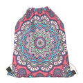 Pastel Mandala Bohemian Pattern Print Drawstring Bag