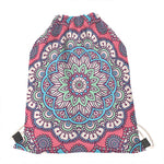Pastel Mandala Bohemian Pattern Print Drawstring Bag