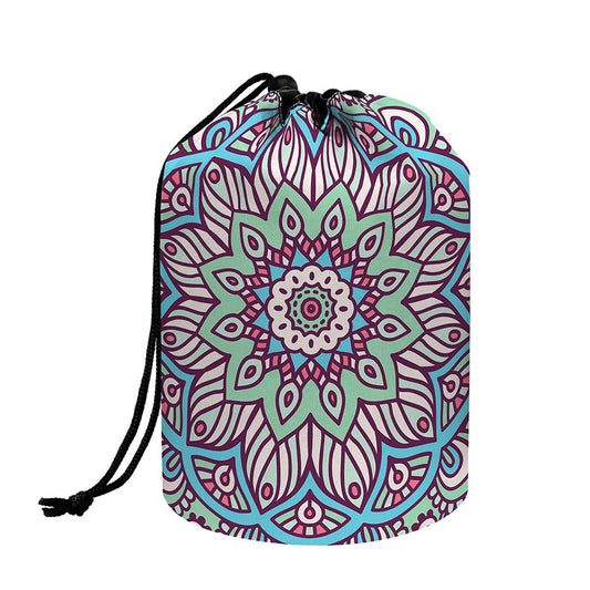 Pastel Mandala Bohemian Pattern Print Drawstring Makeup Bag