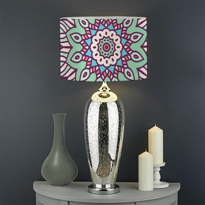 Pastel Mandala Bohemian Pattern Print Drum Lamp Shade