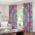 Pastel Mandala Bohemian Pattern Print Extra Wide Grommet Curtains