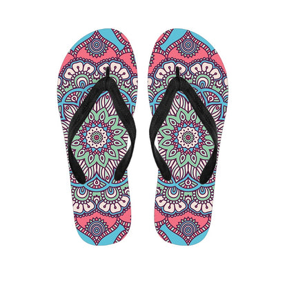 Pastel Mandala Bohemian Pattern Print Flip Flops
