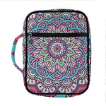 Pastel Mandala Bohemian Pattern Print Front Pocket Bible Bag
