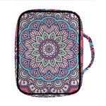 Pastel Mandala Bohemian Pattern Print Front Pocket Bible Bag