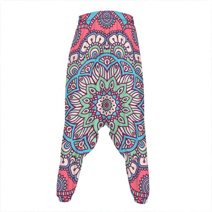Pastel Mandala Bohemian Pattern Print Hammer Pants