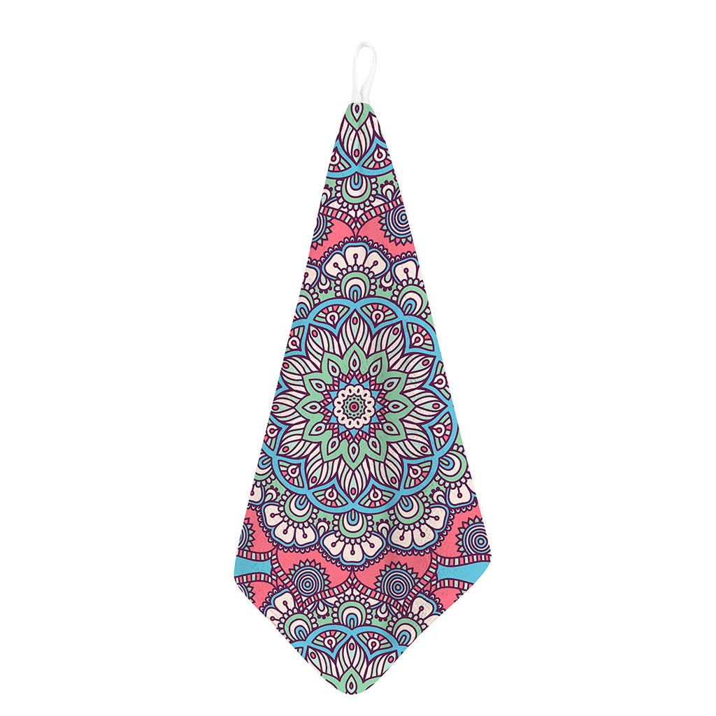 Pastel Mandala Bohemian Pattern Print Hand Towel