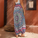Pastel Mandala Bohemian Pattern Print Harem Pants