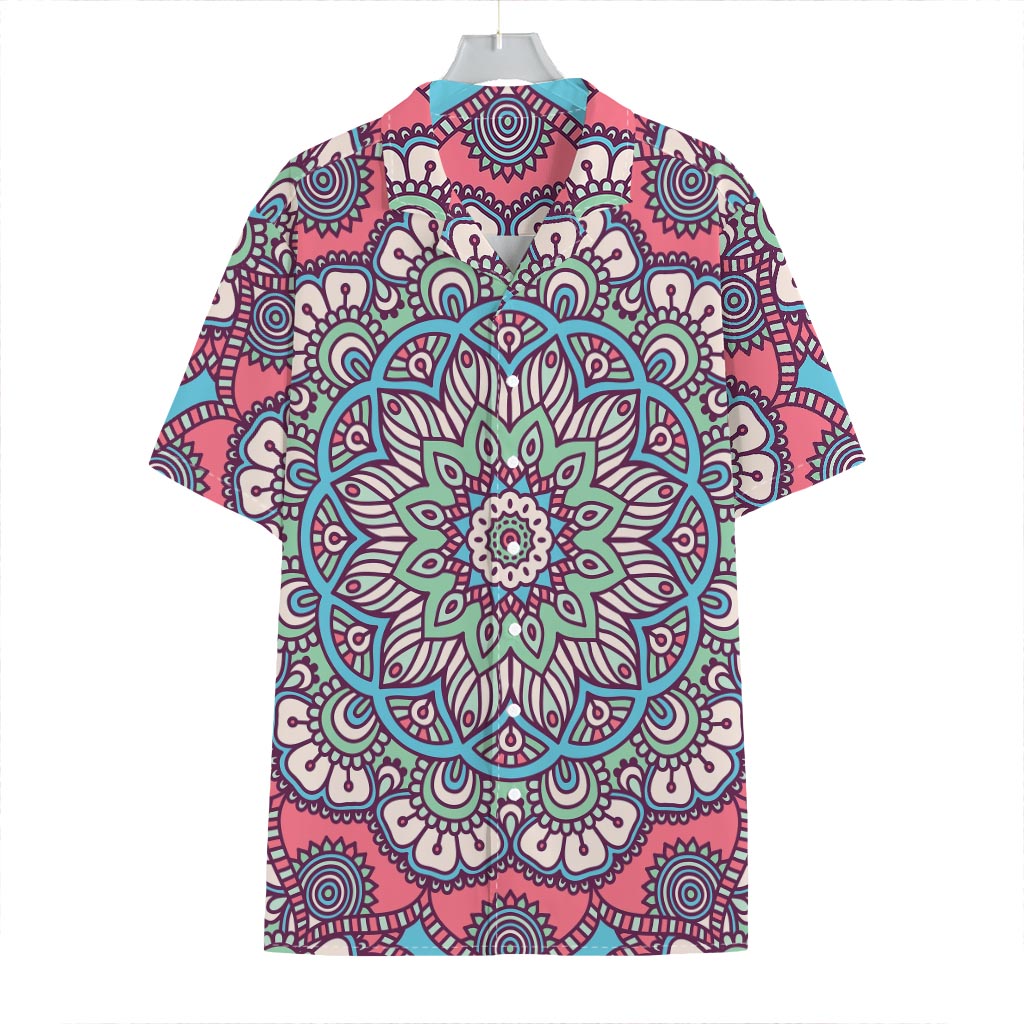 Pastel Mandala Bohemian Pattern Print Hawaiian Shirt