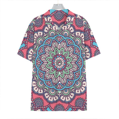 Pastel Mandala Bohemian Pattern Print Hawaiian Shirt
