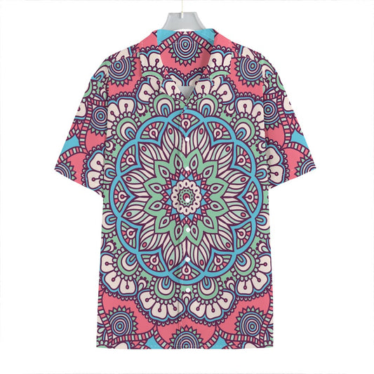 Pastel Mandala Bohemian Pattern Print Hawaiian Shirt