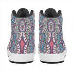 Pastel Mandala Bohemian Pattern Print High Top Leather Sneakers