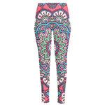 Pastel Mandala Bohemian Pattern Print High-Waisted Pocket Leggings