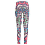 Pastel Mandala Bohemian Pattern Print High-Waisted Pocket Leggings