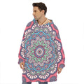 Pastel Mandala Bohemian Pattern Print Hoodie Blanket