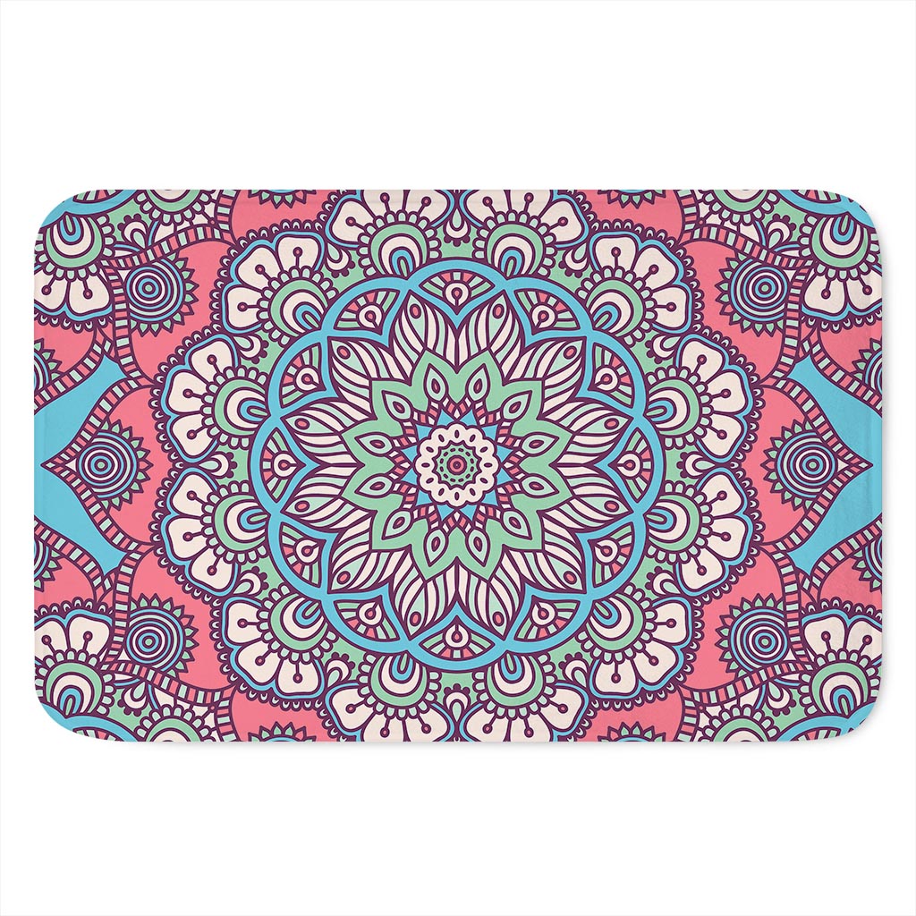 Pastel Mandala Bohemian Pattern Print Indoor Door Mat