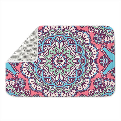 Pastel Mandala Bohemian Pattern Print Indoor Door Mat