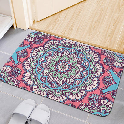 Pastel Mandala Bohemian Pattern Print Indoor Door Mat