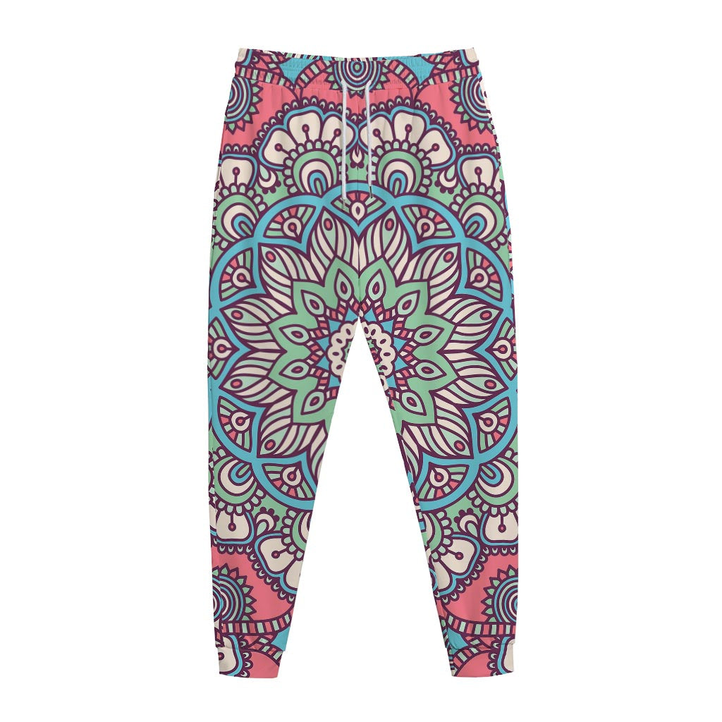 Pastel Mandala Bohemian Pattern Print Jogger Pants