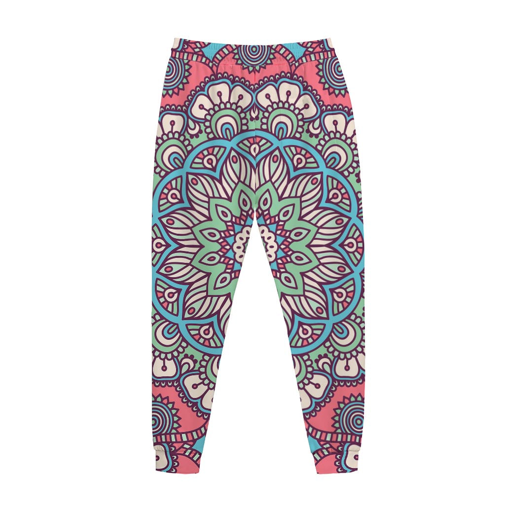 Pastel Mandala Bohemian Pattern Print Jogger Pants