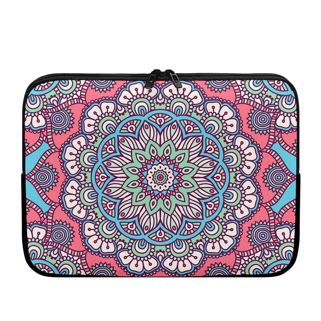 Pastel Mandala Bohemian Pattern Print Laptop Sleeve