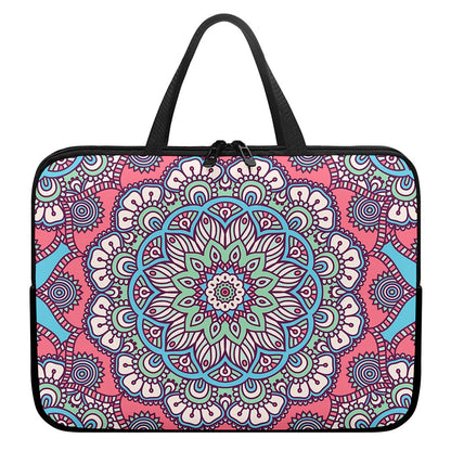 Pastel Mandala Bohemian Pattern Print Laptop Sleeve With Handle