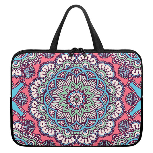 Pastel Mandala Bohemian Pattern Print Laptop Sleeve With Handle