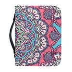 Pastel Mandala Bohemian Pattern Print Leather Bible Cover