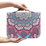 Pastel Mandala Bohemian Pattern Print Leather Bible Cover