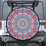 Pastel Mandala Bohemian Pattern Print Leather Spare Tire Cover
