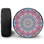 Pastel Mandala Bohemian Pattern Print Leather Spare Tire Cover