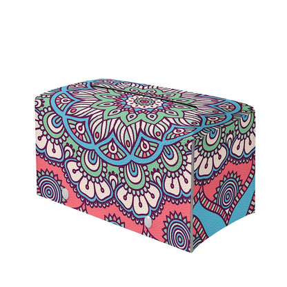 Pastel Mandala Bohemian Pattern Print Leather Tissue Box Cover