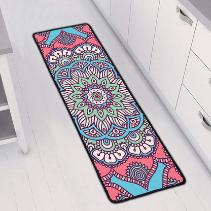 Pastel Mandala Bohemian Pattern Print Long Kitchen Mat