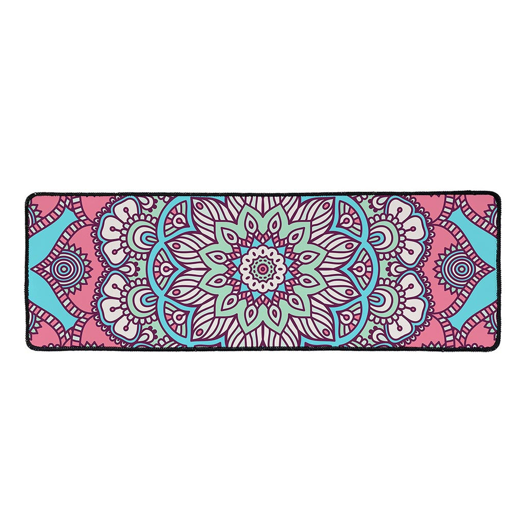 Pastel Mandala Bohemian Pattern Print Long Kitchen Mat